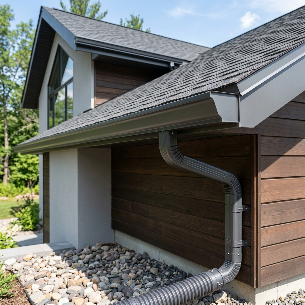 Custom seamless aluminum gutters installation